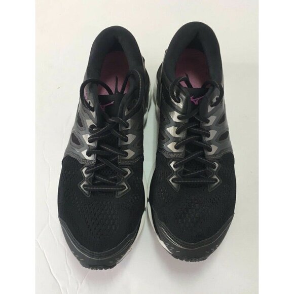 Mizuno Wave Horizon 3 Women's Running Shoes Black/Purple/White Size 8 - Picture 2 of 5
